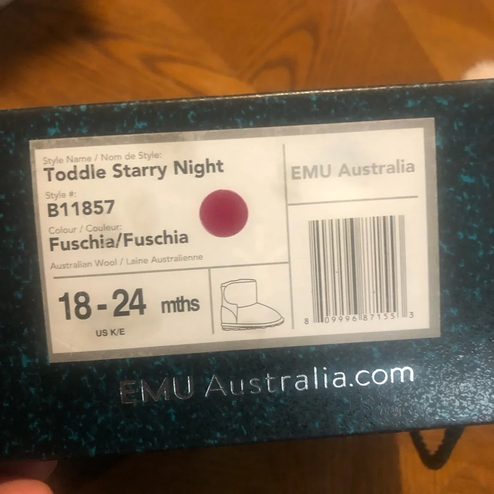 EMU Australia Starry Night Toddler Boots 18-24 mths‎ Blue Excellent